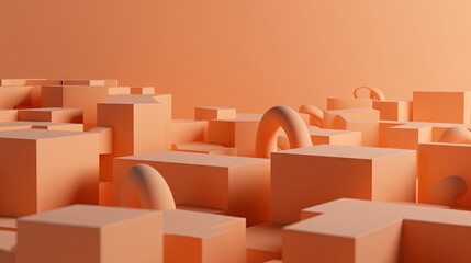  a bunch of boxes that are in the middle of a room.  generative ai