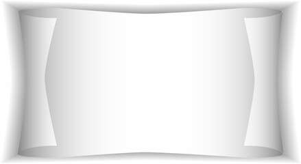 Realistic paper sheet with folded corner. Paper sheet A4 with shadows on transparent background. PNG.