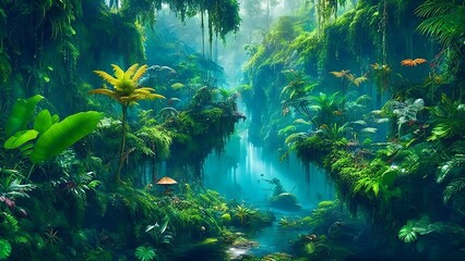 Beautiful tropical jungle