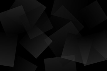 Obraz premium Black and White Abstract Geometric Background Vector Illustration Square Shape Grey Dark Gradient Transparent Business Backdrop Copy Space For Text Design