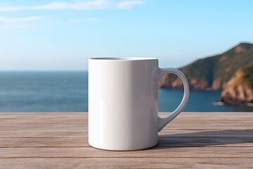 Coffee  white ceramic mug, blank Mug MockUp, Coffee Cup 