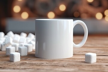 Obraz na płótnie Canvas Coffee white ceramic mug, blank Mug MockUp, Coffee Cup 