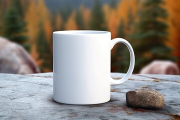 Coffee  white ceramic mug, blank Mug MockUp, Coffee Cup 

