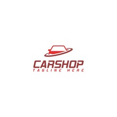 Car Shop Logo Template Design isolated on white background