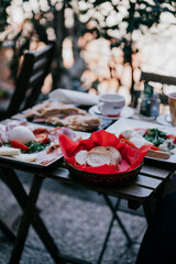 picnic in the garden, Italian food 