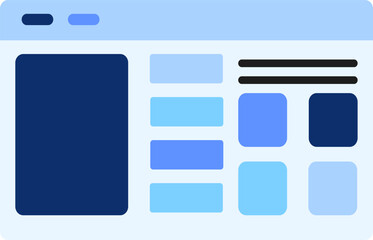 device screen icons, web, graphics, technology colored