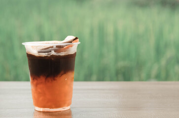 Drinks sold in coffee shops.