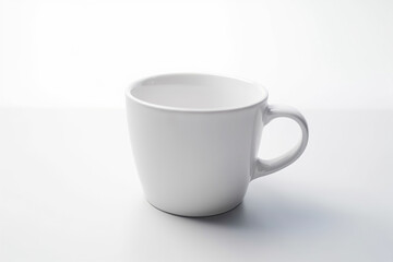white cup isolated on white