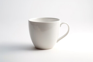 white cup isolated on white