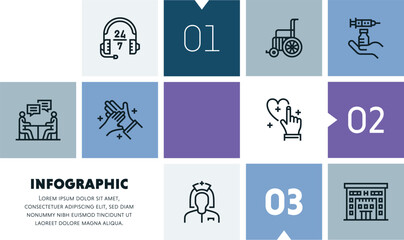 Medicine and natural remedies infographic design with icons, made by thin line style with editable strokes.
