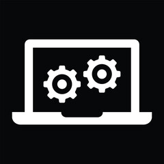 laptop settings logo design