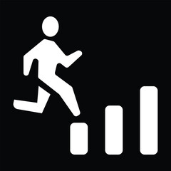 silhouette of a person on a ladder