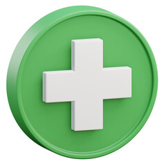 Obraz premium 3d render medical sign illustration with transparent background