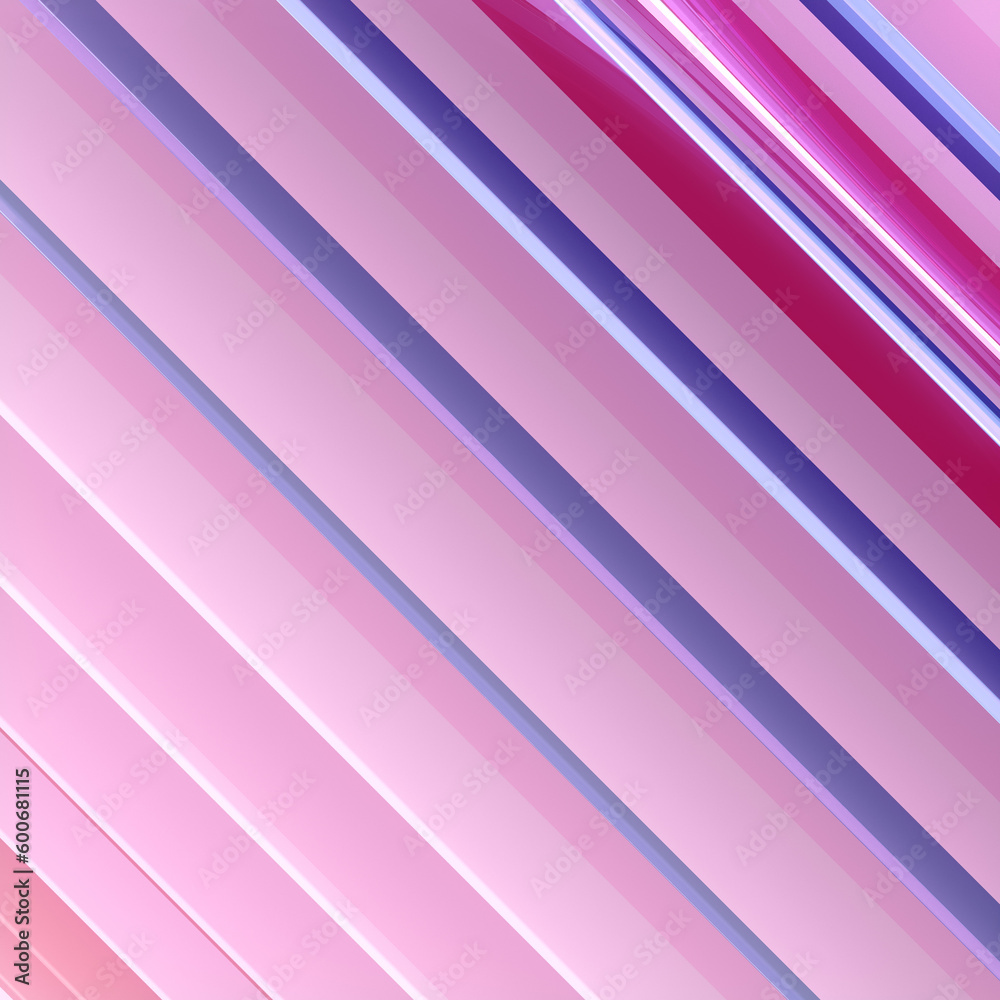 Poster Diagonally gradient waves. Fancy glowing neon-colored background. 3d rendering graphic. Digital illustration