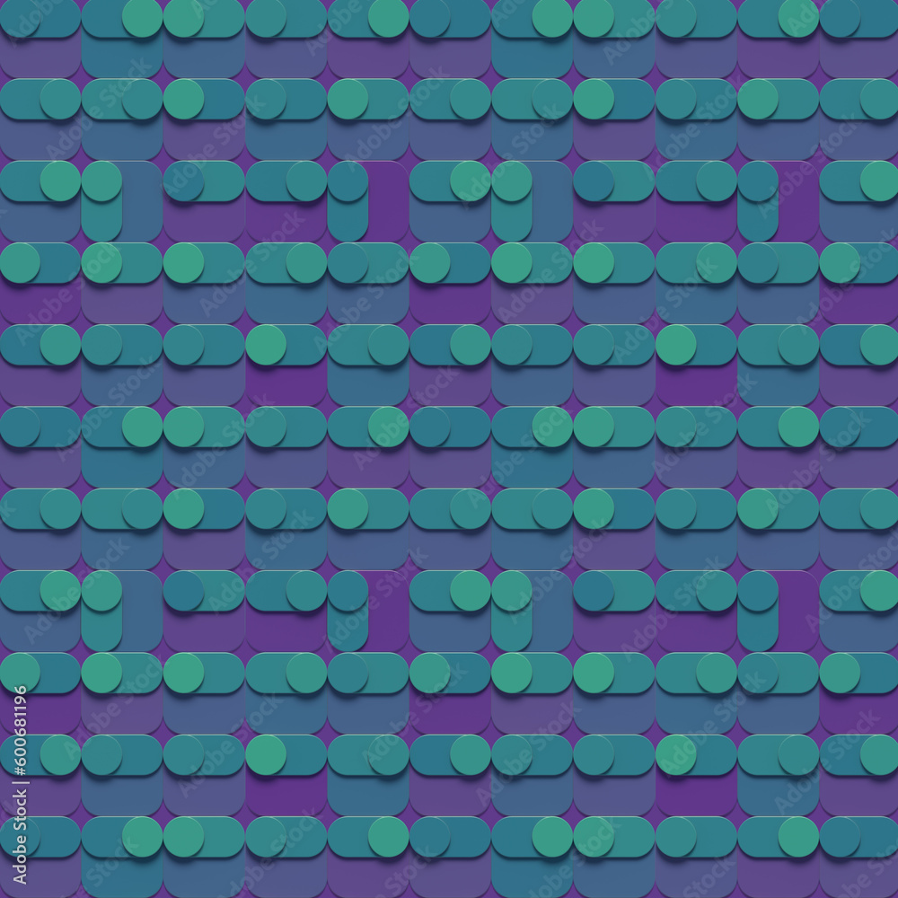 Aufkleber Abstract geometric background. Concept of movement of time and flow of ideas. 3d rendering digital illustration