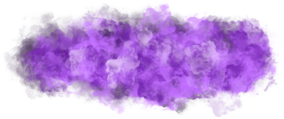 purple puffy smoke effect on transparent background