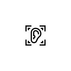 ear icon with black color