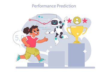 AI predict student performance in education process. Little school