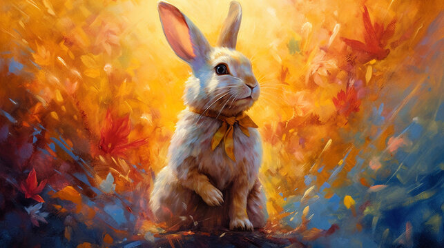 Oil painting  Rabbit 2