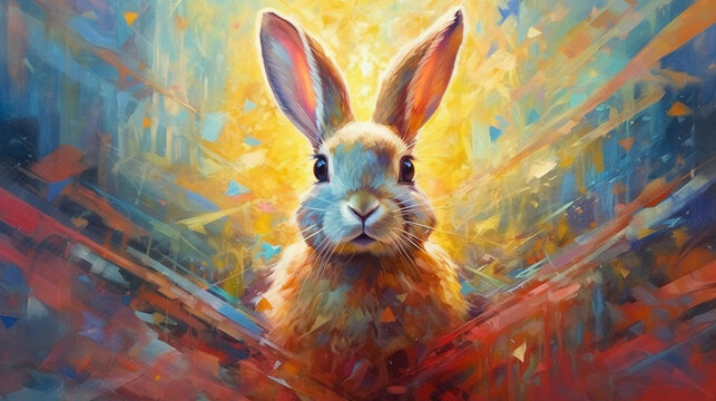 Oil painting  Rabbit 1