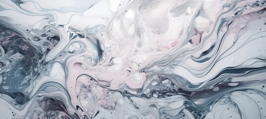 Obraz na płótnie Canvas Abstract liquid marble texture background design. Generative AI technology.