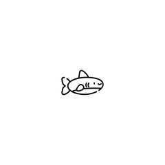 shark icon with black color