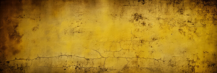 A vintage grungy yellow background texture - Generative AI