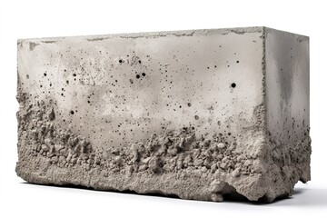 concrete texture isolated on white background. AI generated