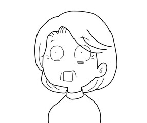 真っ白になった年配の女性