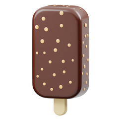 Chocolate Popsicle Ice Cream 3D Icon