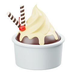 Ice Cream  Bowl 3D Icon