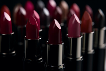 Obraz premium lipstick on black background