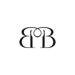 elegant luxury letter BB connected to each other logo design vector illustration.
