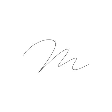 recommend clip art: line wave letter M logo design vector isolated on white background.