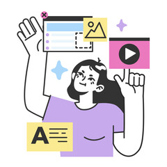 Digital promotion concept. Social media blog, website or brand advertisement