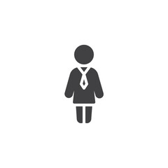 Business woman vector icon