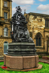 statue of Queen Victoria in St.Nicholas Square in the city of Newcastle