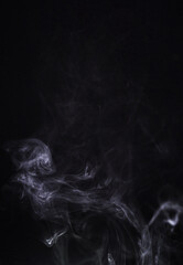 Obraz premium Smoke fog, transparent background and png backdrop with abstract pollution swirl with no people. Smog, art and steam pattern in the air with isolated, smoking and incense creativity with motion