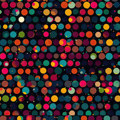 Colorful Polka Dots Seamless Texture Pattern Generative AI