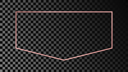 Rose gold glowing frame