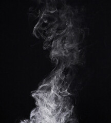 Water vapor, white and smoke isolated on png or transparent background, fog or mist with cloud pattern. Natural steam, incense burning and foggy air with abstract, smokey puff and misty with gas