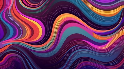 Psychedelic abstract pattern, background. AI Generative.