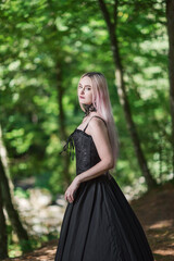 portrait of a brown-haired girl outside