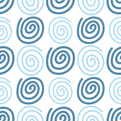 Repeating spiral abstract background. Blue - Light blue Printing for printing, T-shirts and textiles. Wrapping paper.