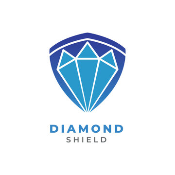 modern logo design gradient diamond shield