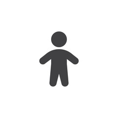 Child standing vector icon