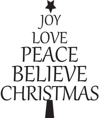 joy love peace believe christmas