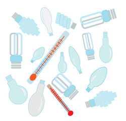 Waste segregation. Sorting garbage by material and type in colored trash cans. Separating and recycling garbage vector infographic. sustainability  environment .