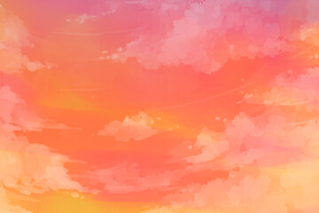 夕焼け 空 イラスト