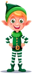Fotobehang Kinderen Cute Elf Cartoon Character Vector